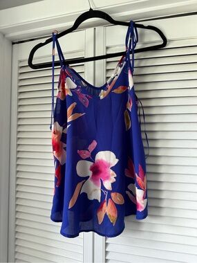 Sienna Sky Royal Blue Floral Tie-Shoulder Cami